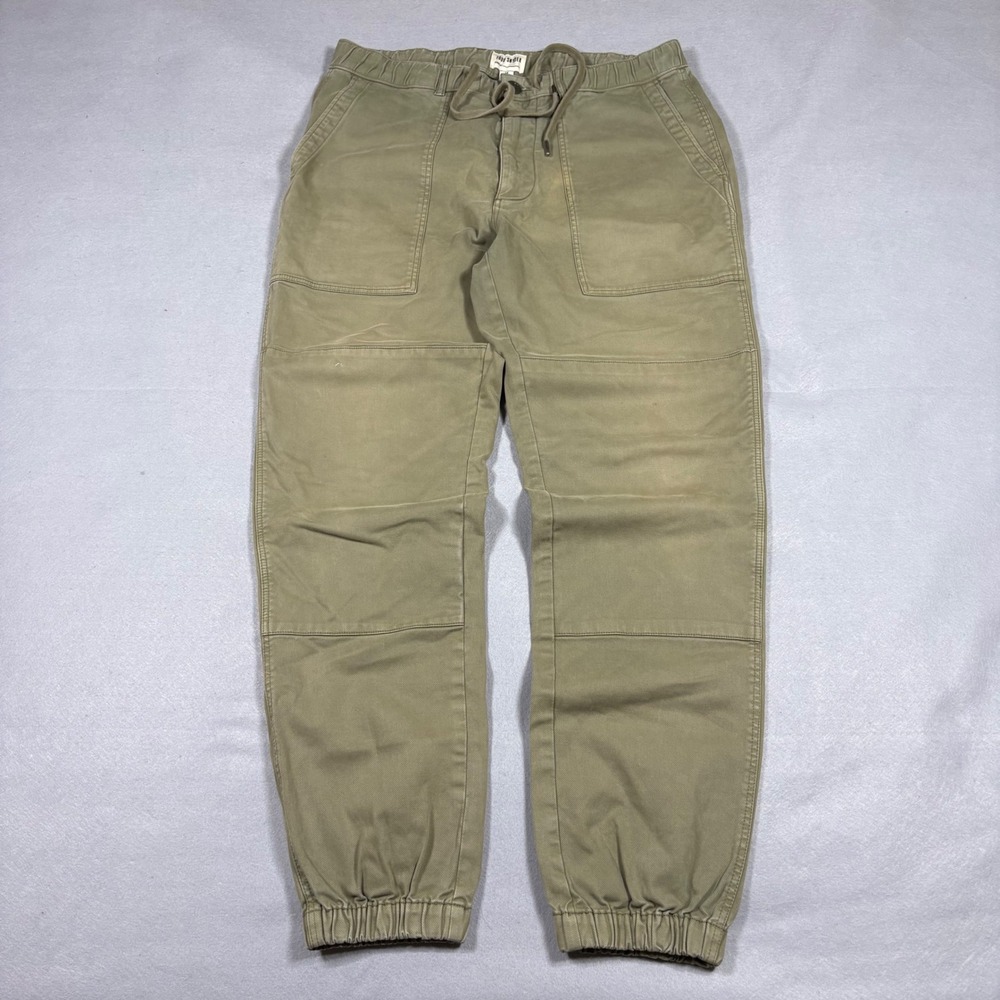 Todd Snyder Mens Utility Joggers Olive Green Tapered Cargo Pants Medium PA617818